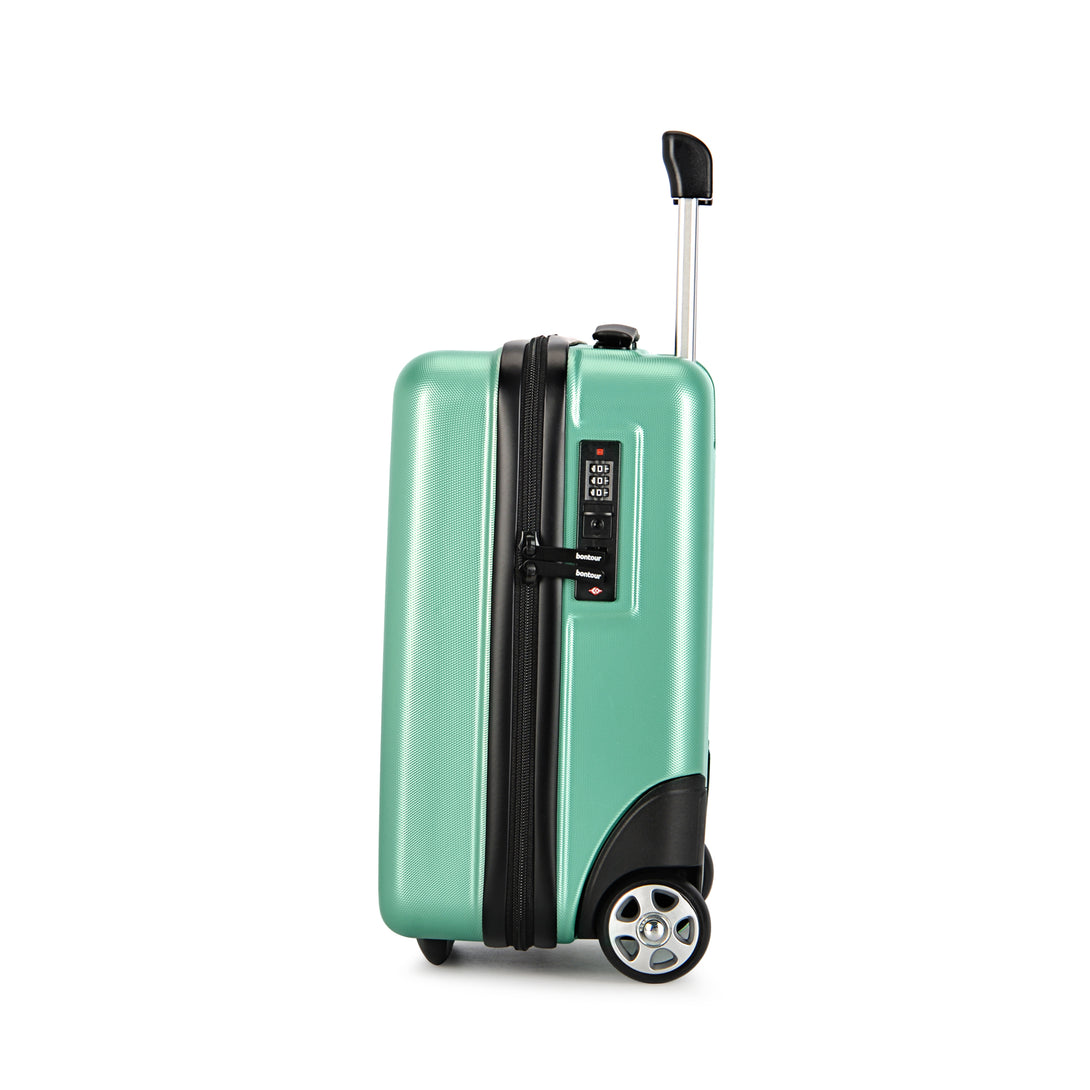 Bontour 40x30x20cm kabinbőrönd, WIZZ AIR felvihető kézipoggyász, Púderzöld-VASBÚTOR