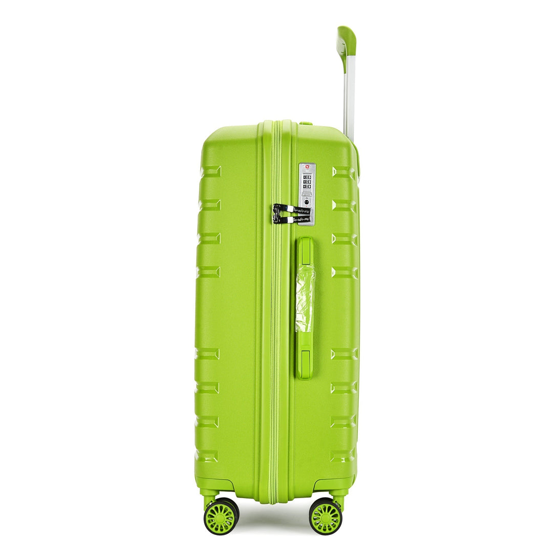 Bontour "Charm" 4-kerekes bőrönd TSA számzárral 67x44x25 cm, M méretű, Citruszöld-VASBÚTOR