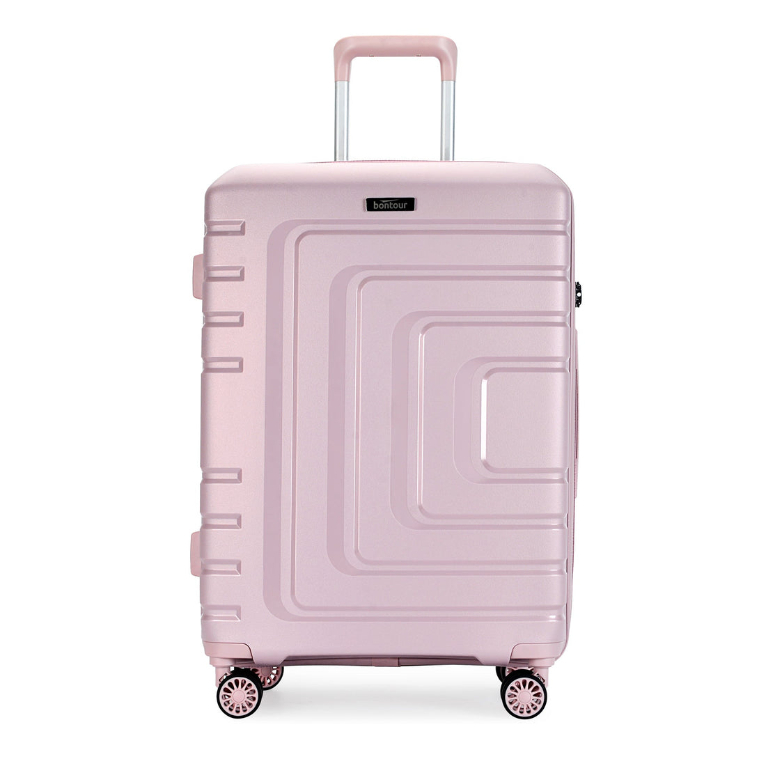 Bontour "Charm" 4-kerekes bőrönd TSA számzárral 67x44x25 cm, M méretű, Levendula pink-VASBÚTOR