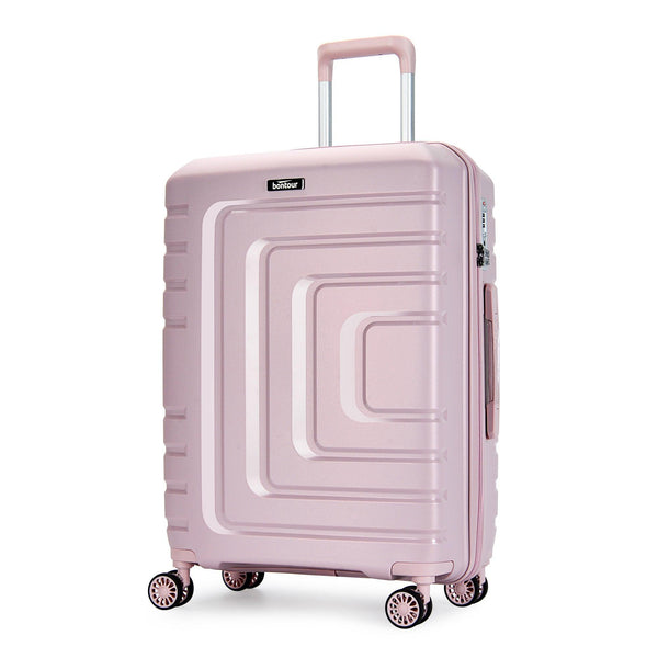 Bontour "Charm" 4-kerekes bőrönd TSA számzárral, L méretű, Lavender pink-VASBÚTOR