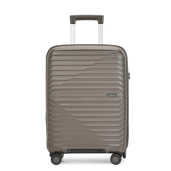 Bontour "City" 4-kerekes bőrönd TSA számzárral 66x43x26 cm, M méretű, Barna-VASBÚTOR