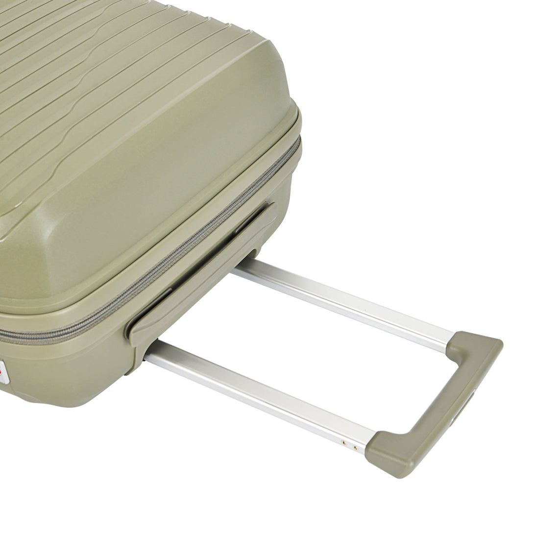 Bontour "City" 4-kerekes bőrönd TSA számzárral 67x44x25 cm, M méretű, Zöld-VASBÚTOR
