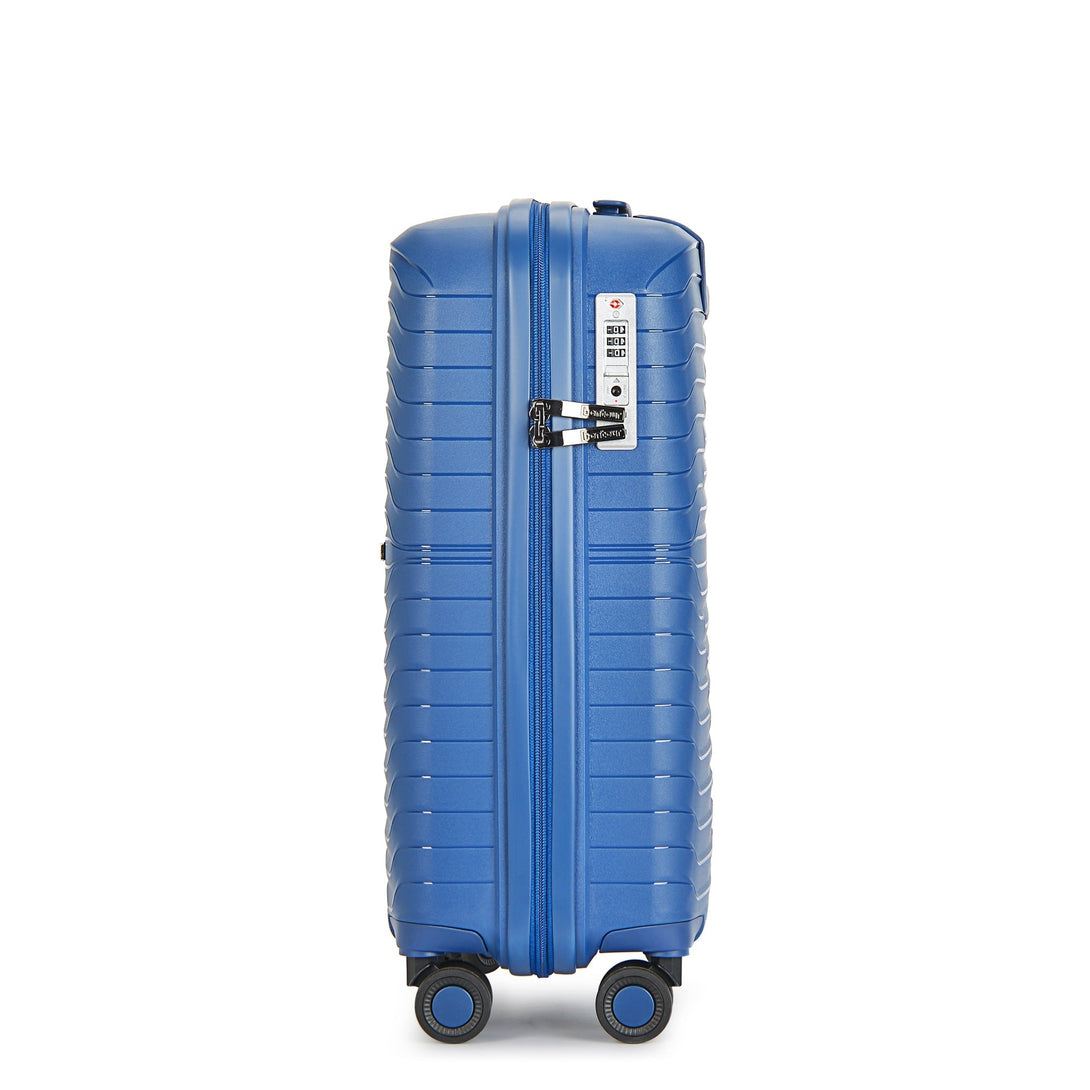 Bontour "City" 4-kerekes kabinbőrönd 55x38x20cm, kék-VASBÚTOR