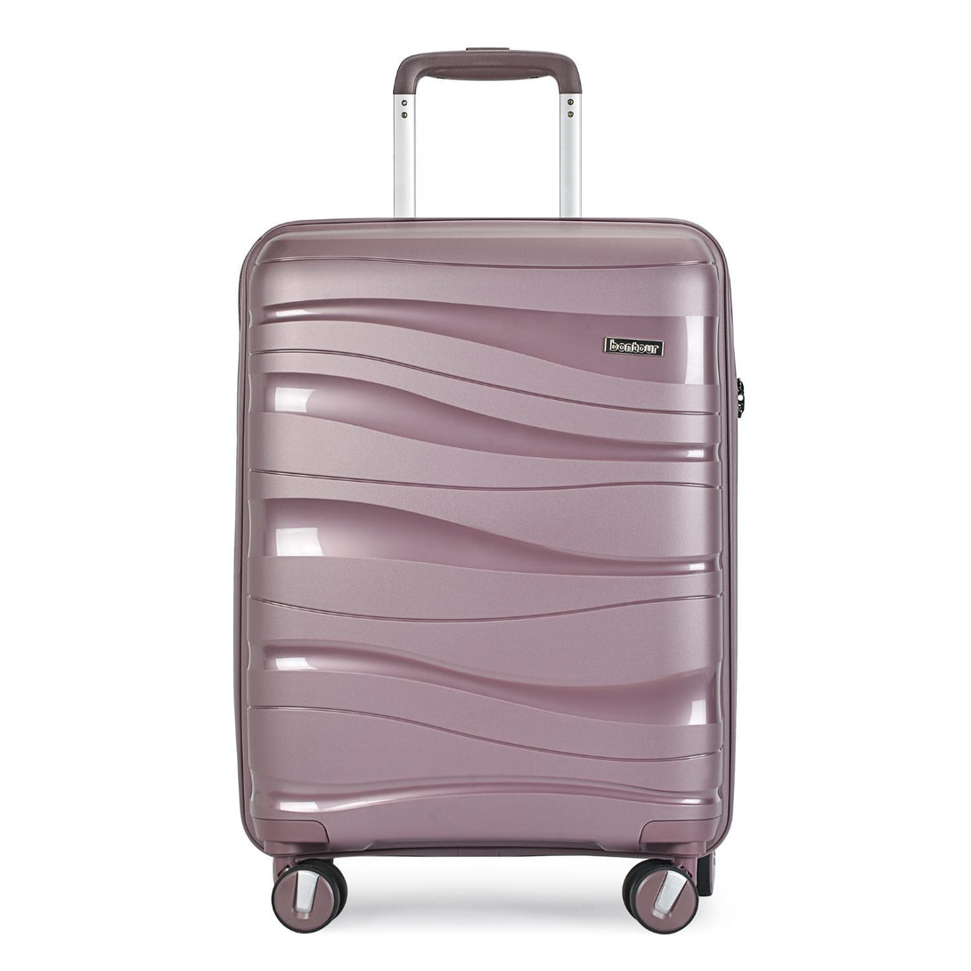 Bontour "Flow" 4-kerekes bőrönd TSA számzárral, L méretű 76x51x31 cm, Levendula-VASBÚTOR