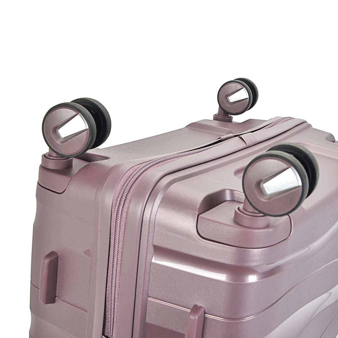 Bontour "Flow" 4-kerekes bőrönd TSA számzárral, L méretű 76x51x31 cm, Levendula-VASBÚTOR