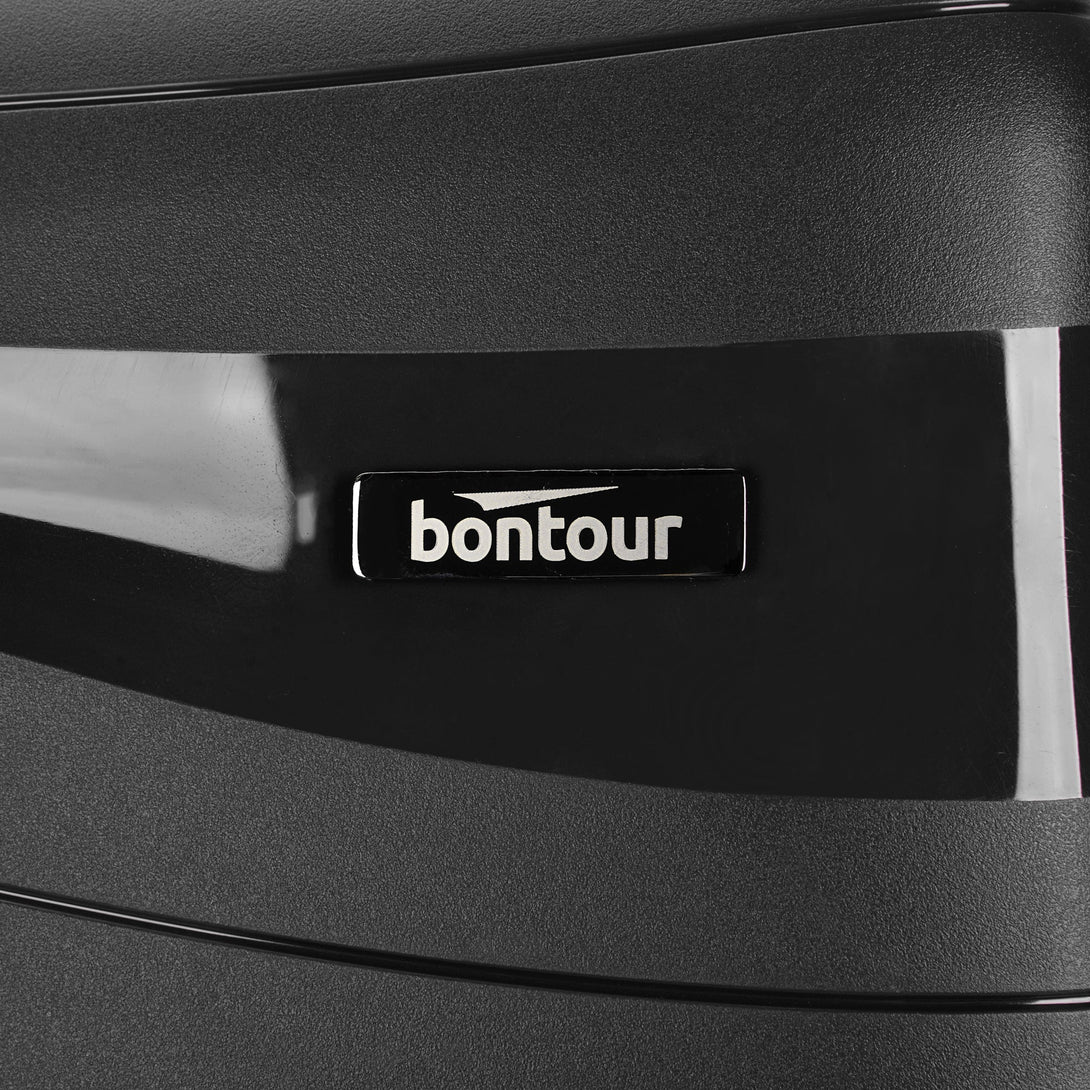 Bontour "Flow" 4-kerekes kabinbőrönd, 55x38x20 cm, Fekete-VASBÚTOR