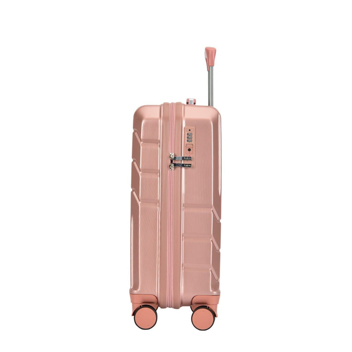 Bontour "Spinner" 4 Kerekes kabinbőrönd TSA zárral, 55x40x20 cm, Rose Gold-VASBÚTOR