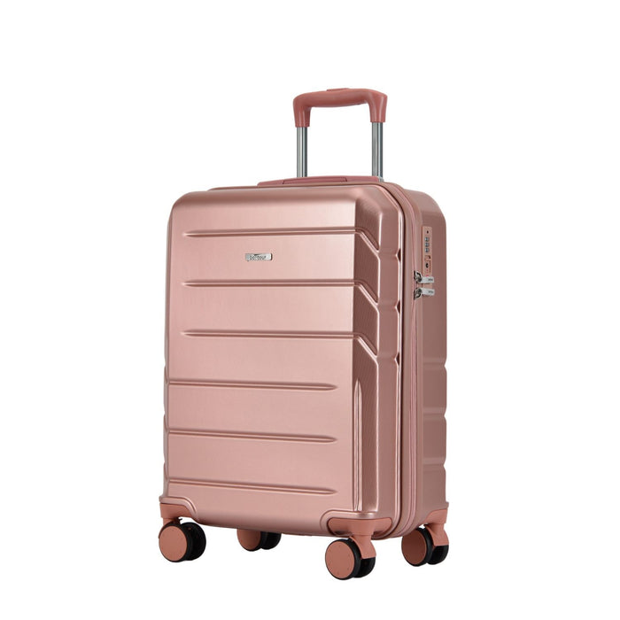Bontour "Spinner" 4 Kerekes kabinbőrönd TSA zárral, 55x40x20 cm, Rose Gold-VASBÚTOR