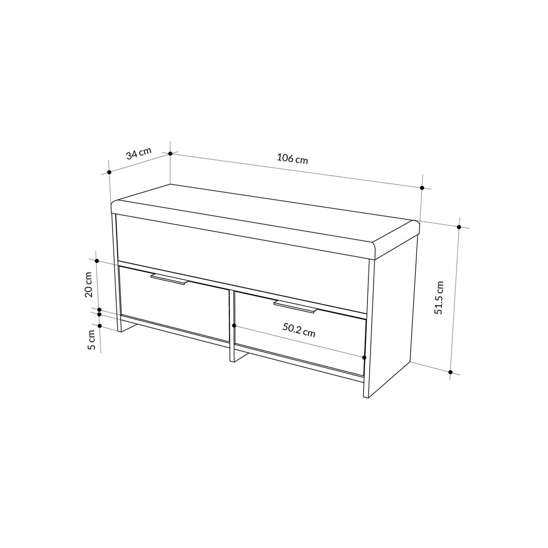 Cipőtároló Cove Shoe Bench - Hitit-VASBÚTOR