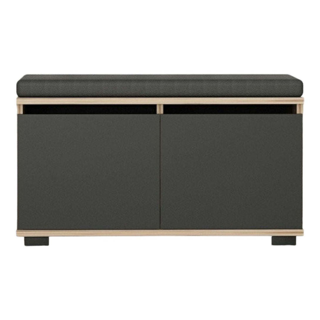 Cipőtároló Drago - Walnut, Black-VASBÚTOR