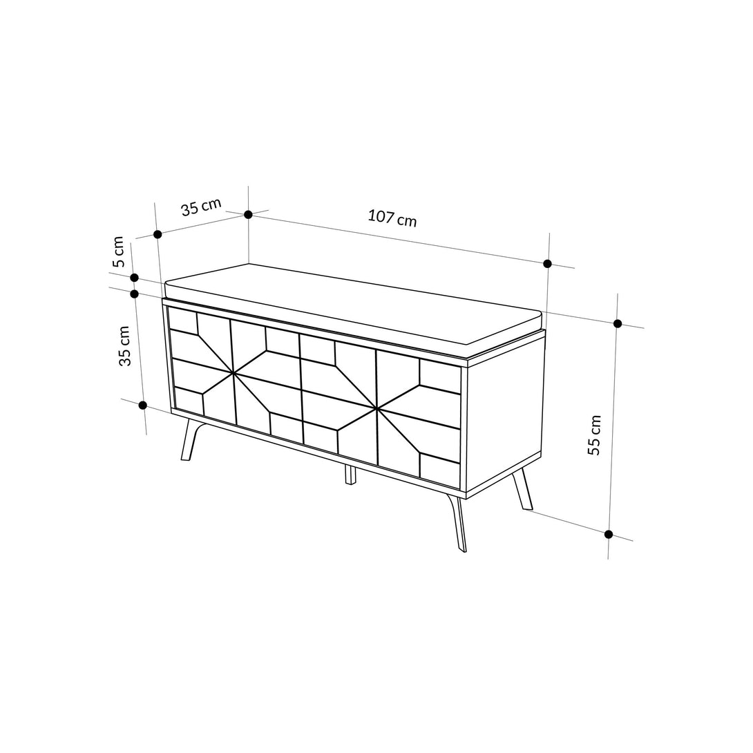 Cipőtároló Dune Bench - Hitit-VASBÚTOR