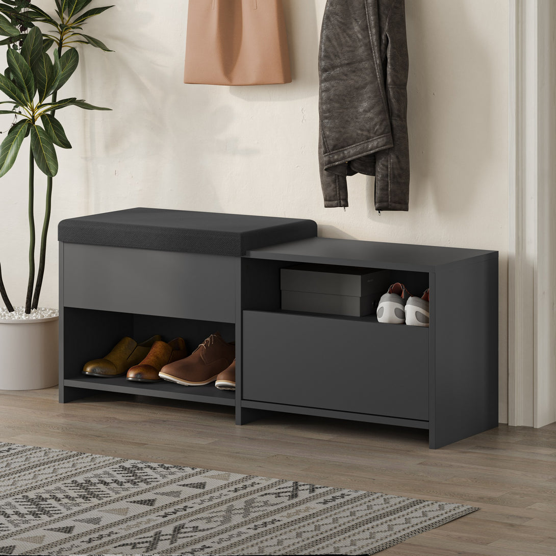 Cipőtároló Filux Bench - Anthracite-VASBÚTOR