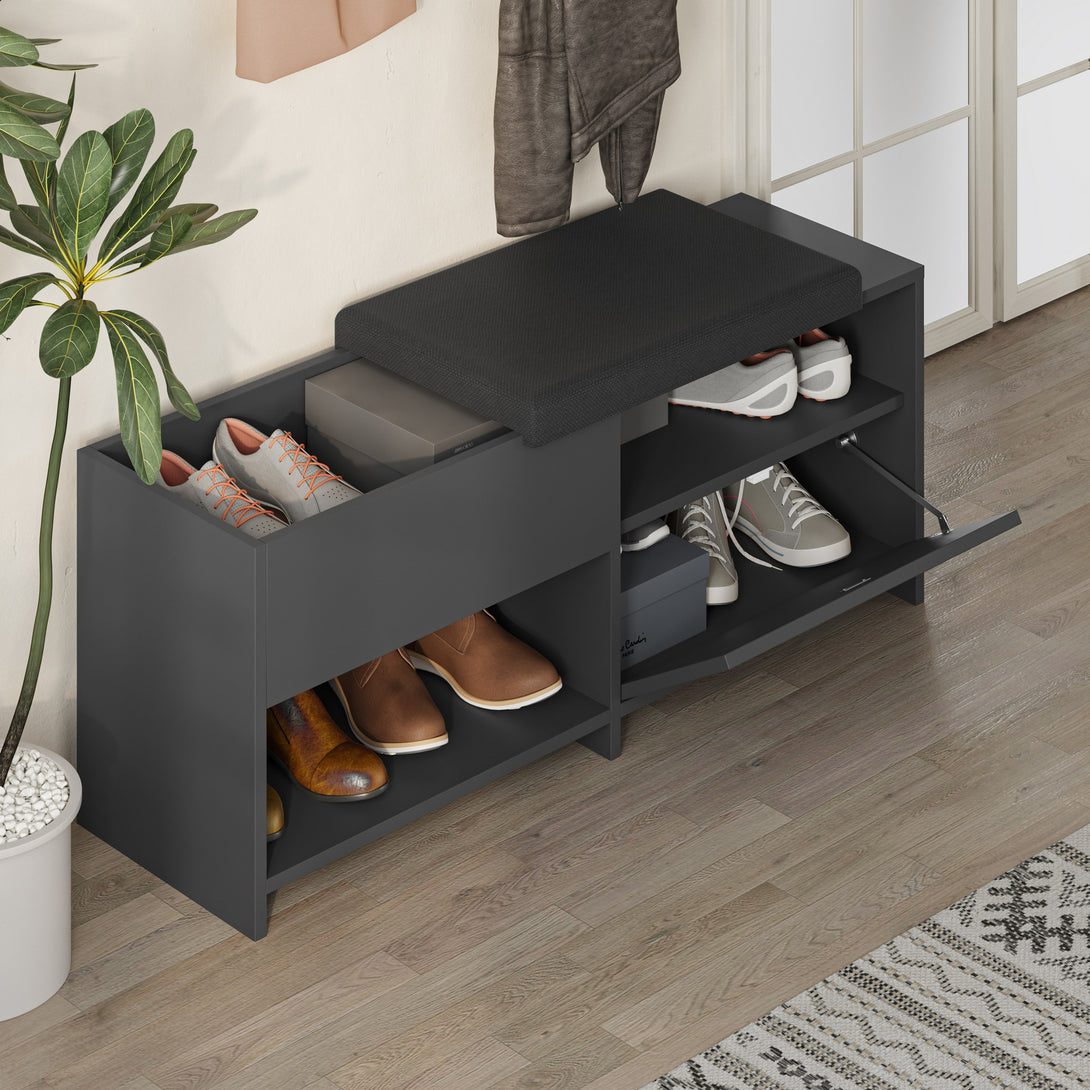 Cipőtároló Filux Bench - Anthracite-VASBÚTOR