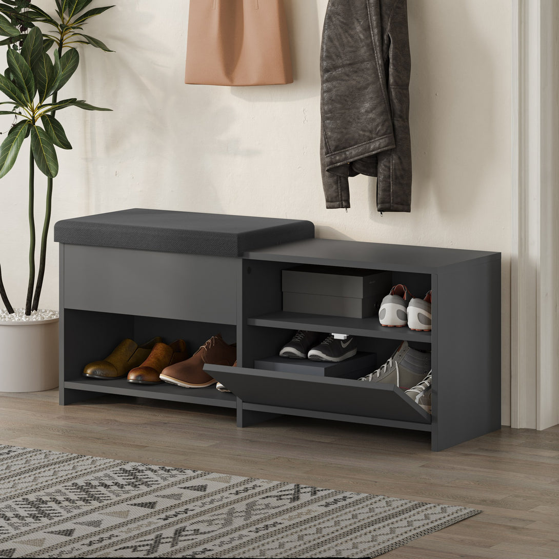 Cipőtároló Filux Bench - Anthracite-VASBÚTOR