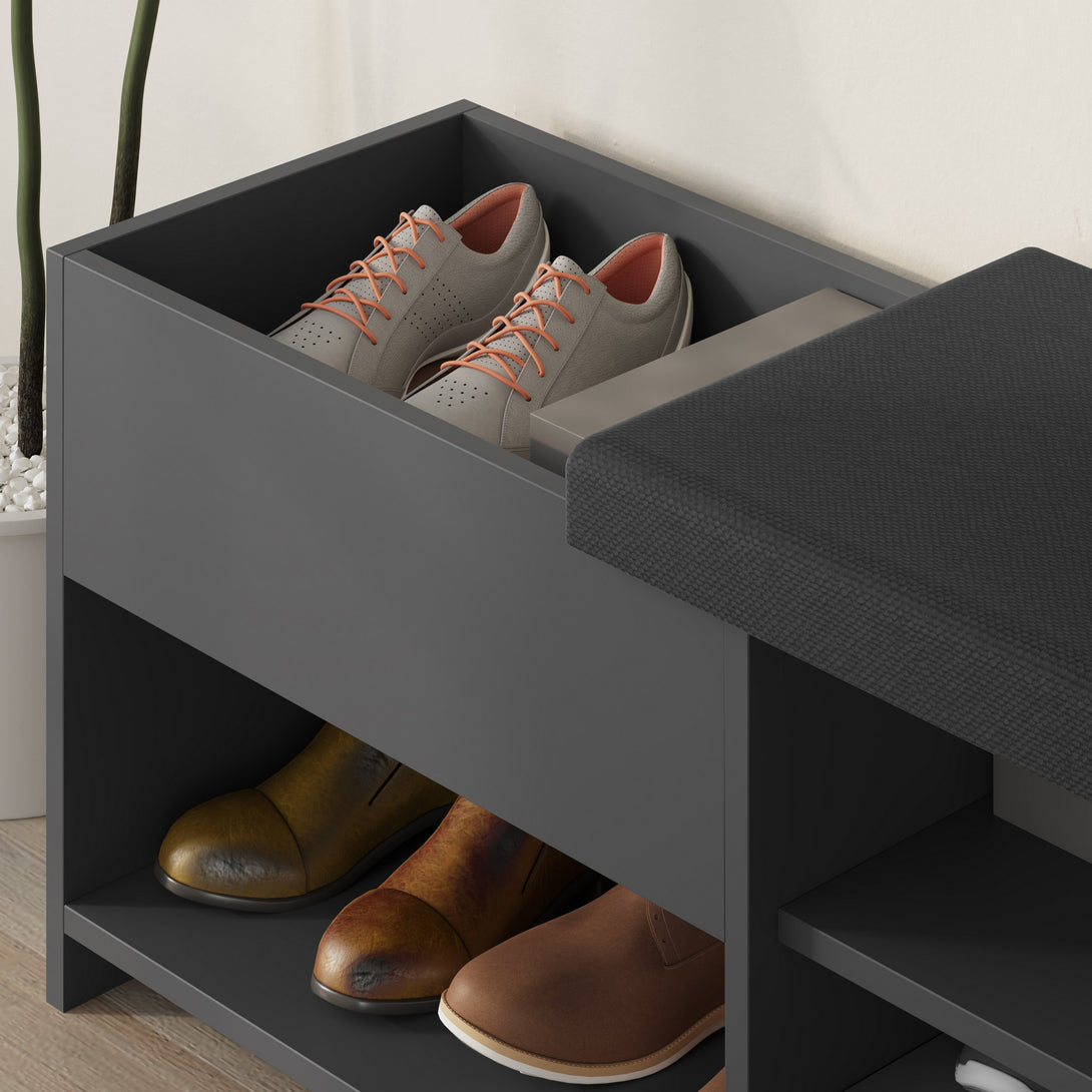 Cipőtároló Filux Bench - Anthracite-VASBÚTOR