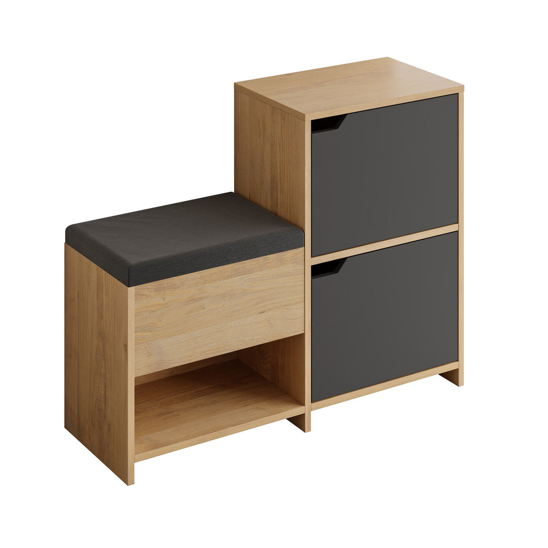 Cipőtároló Haven Shoe Bench - Oak, Anthracite-VASBÚTOR