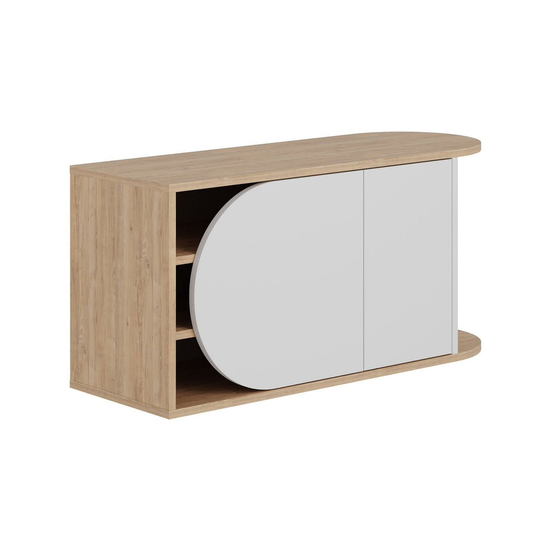 Cipőtároló Nova Shoe Bench - Oak, White-VASBÚTOR