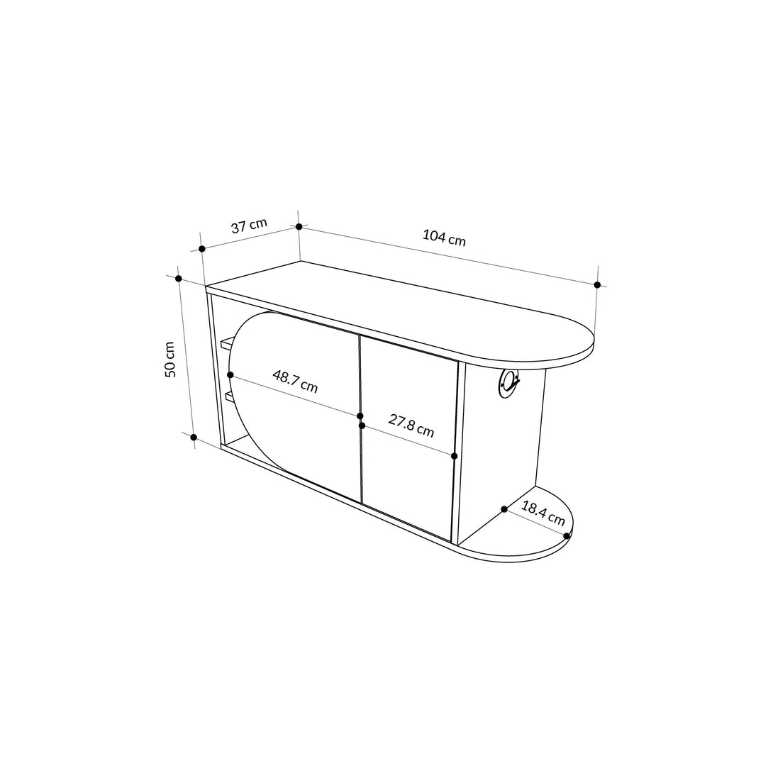 Cipőtároló Nova Shoe Bench - Oak, White-VASBÚTOR