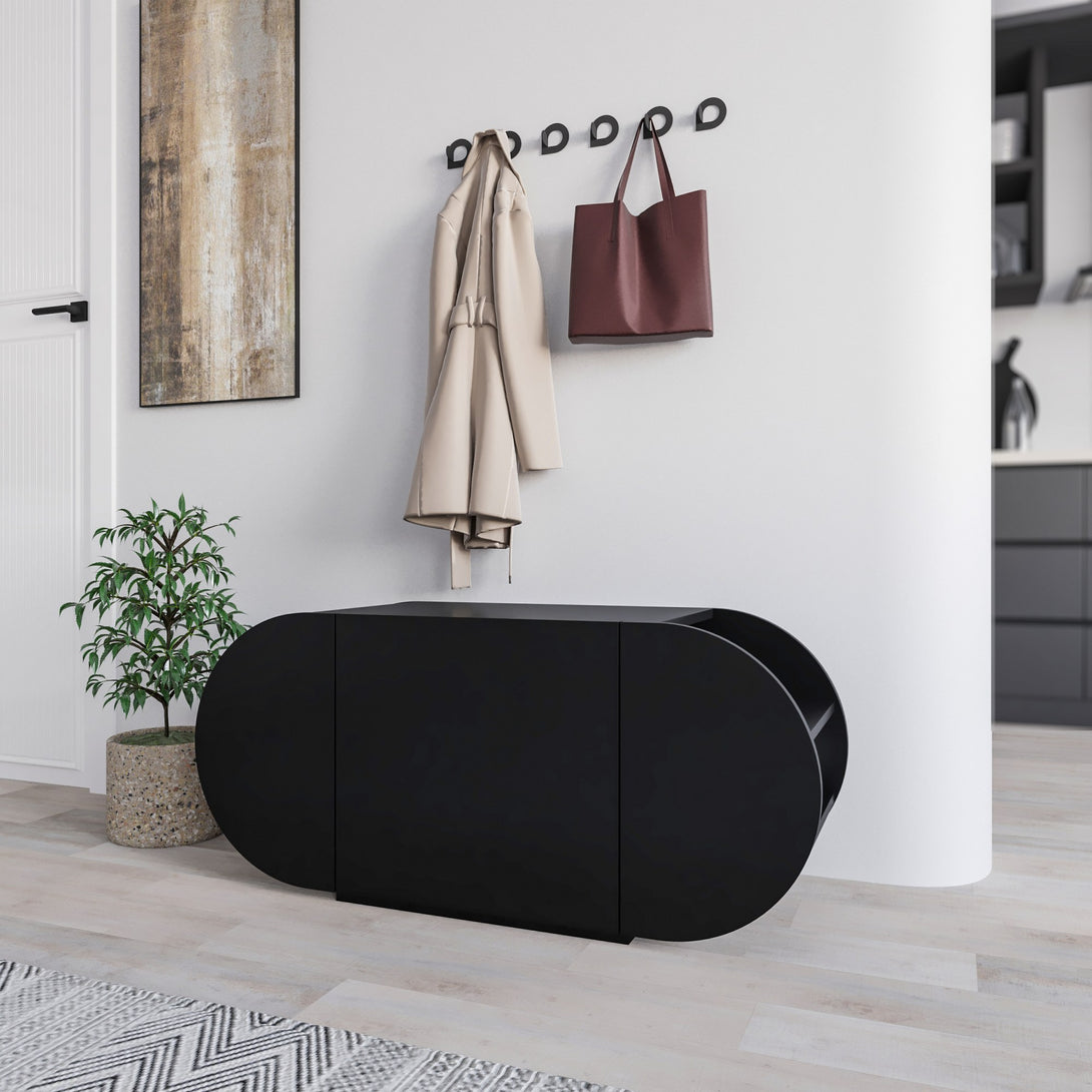 Cipőtároló Pozy Shoe Bench - Black-VASBÚTOR