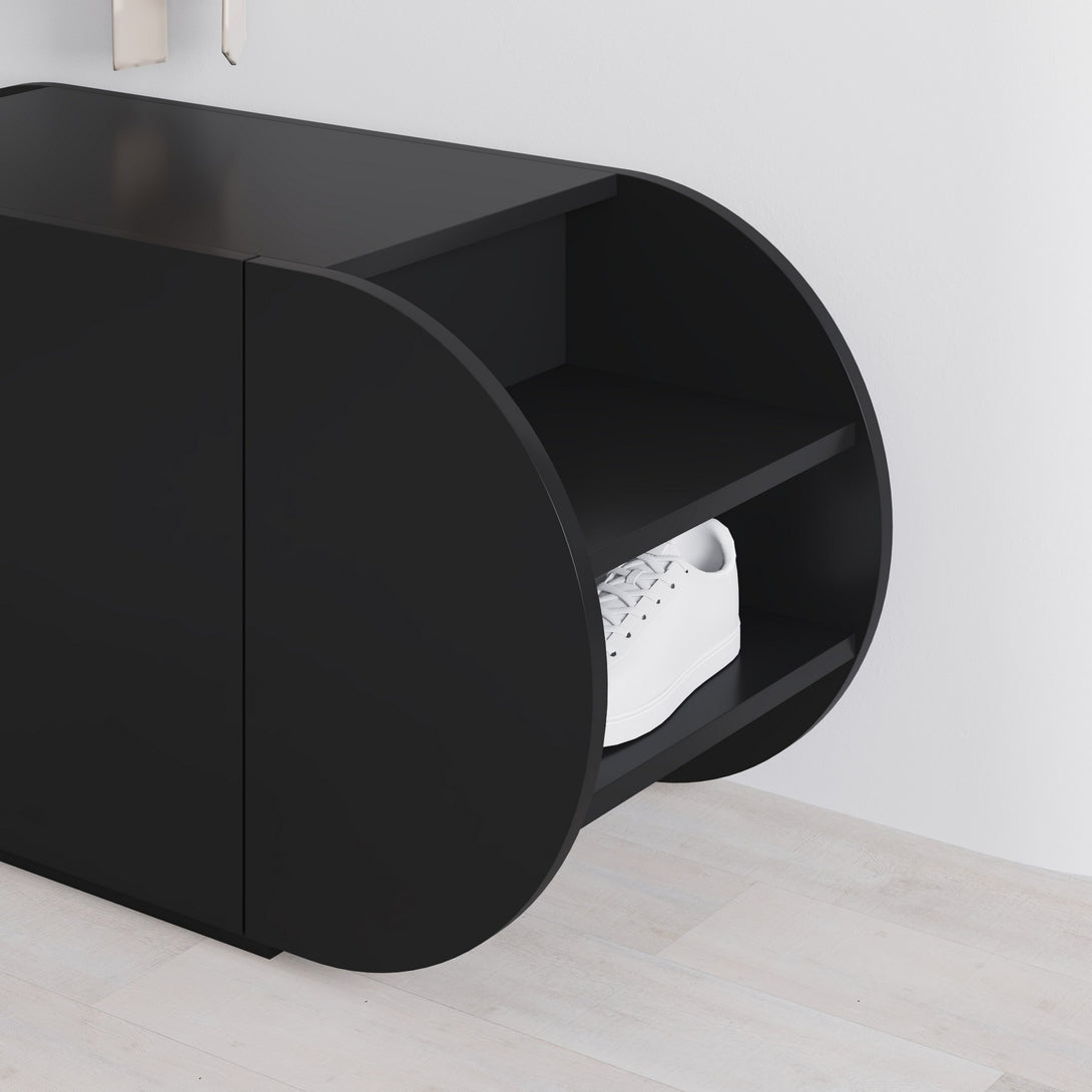 Cipőtároló Pozy Shoe Bench - Black-VASBÚTOR