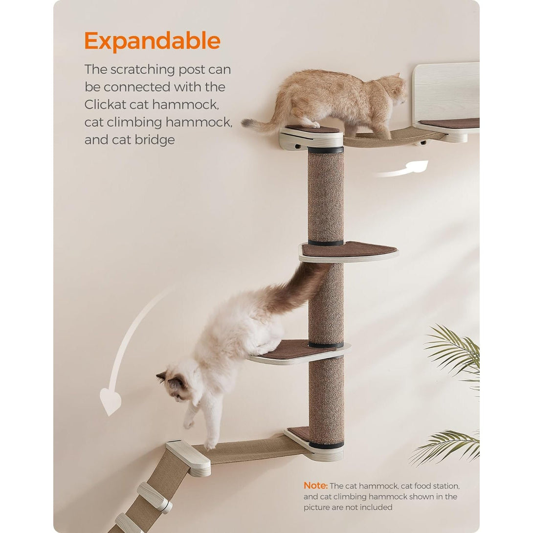 Clickat Land- macskakaparó oszlop lépcsőkkel, falra szerelhető | FEANDREA-VASBÚTOR