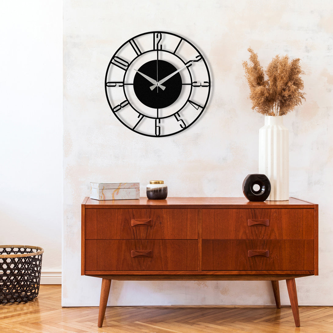 Dekoratív fém falióra, Enzoclock - S011-VASBÚTOR