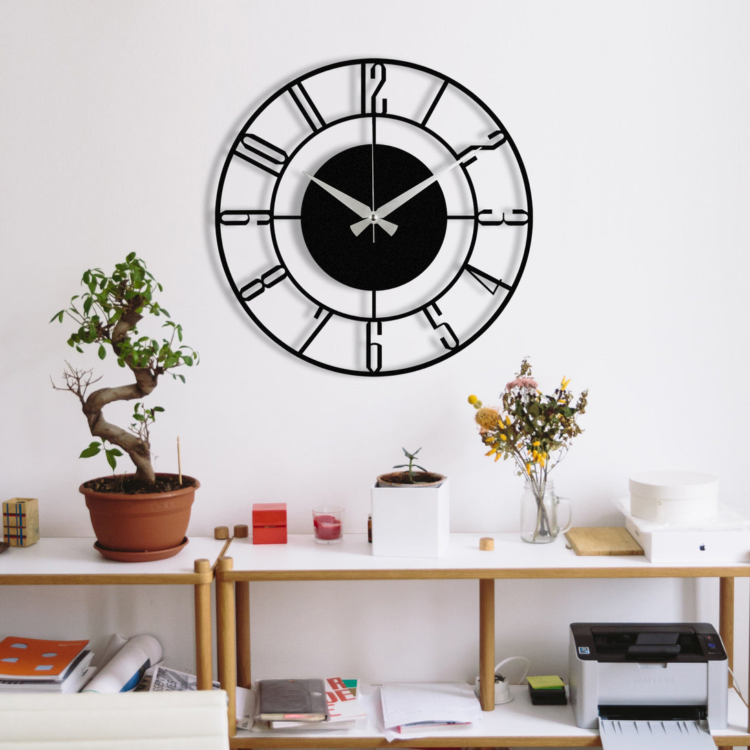 Dekoratív fém falióra, Enzoclock - S011-VASBÚTOR