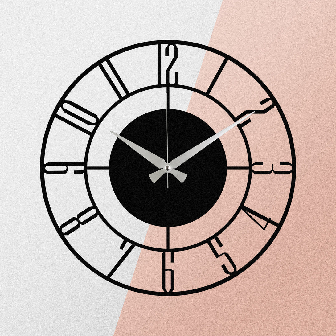Dekoratív fém falióra, Enzoclock - S011-VASBÚTOR