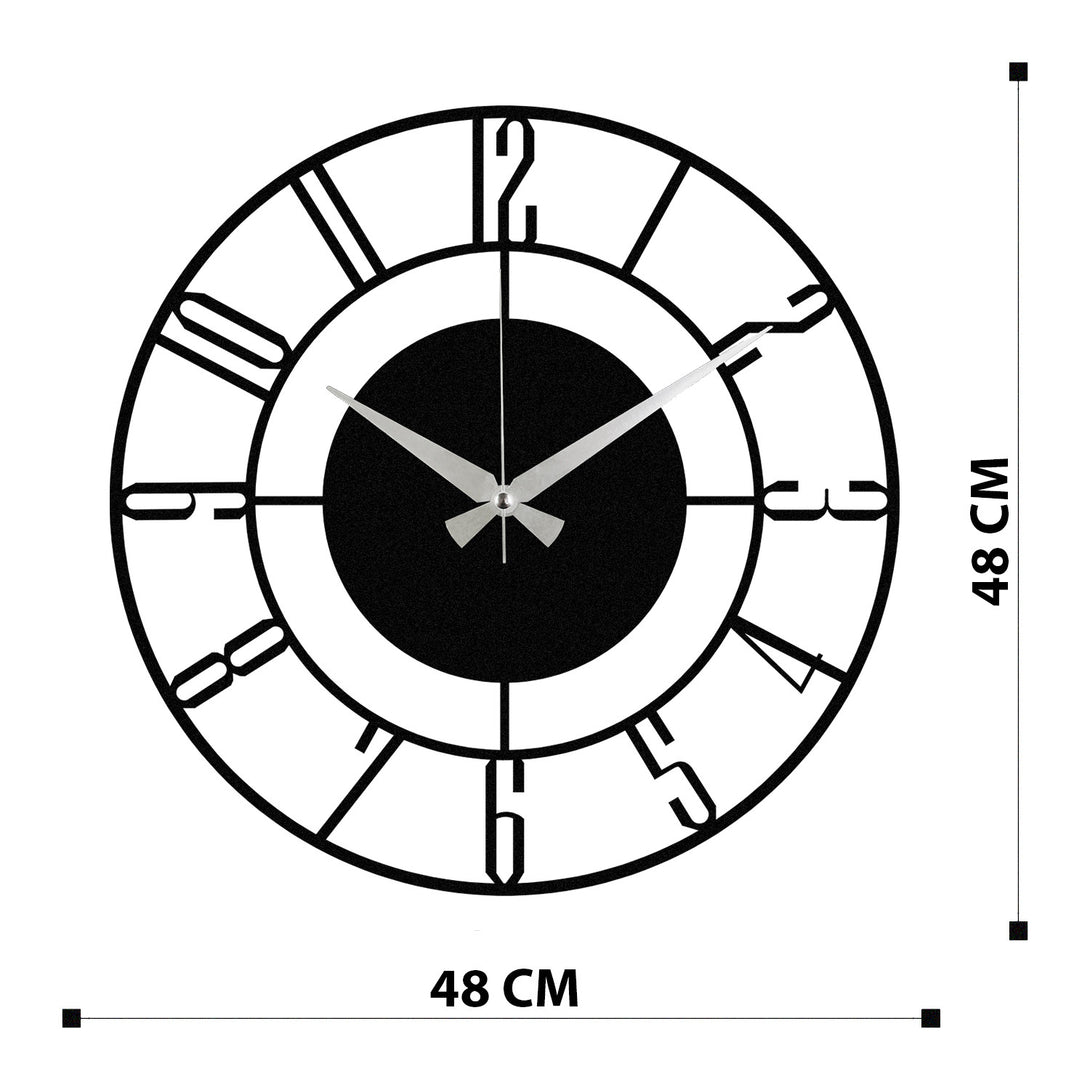 Dekoratív fém falióra, Enzoclock - S011-VASBÚTOR