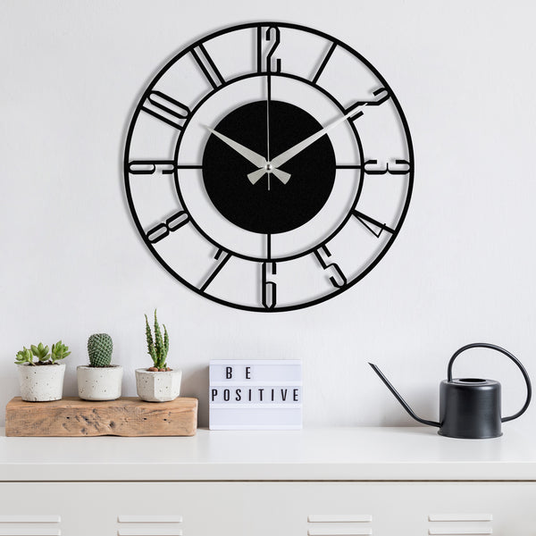 Dekoratív fém falióra, Enzoclock - S011-VASBÚTOR
