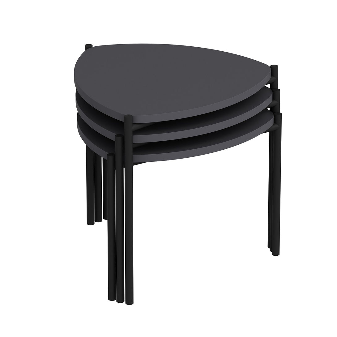 Dohányzóasztal (3 részes) Lenny - Anthracite-VASBÚTOR