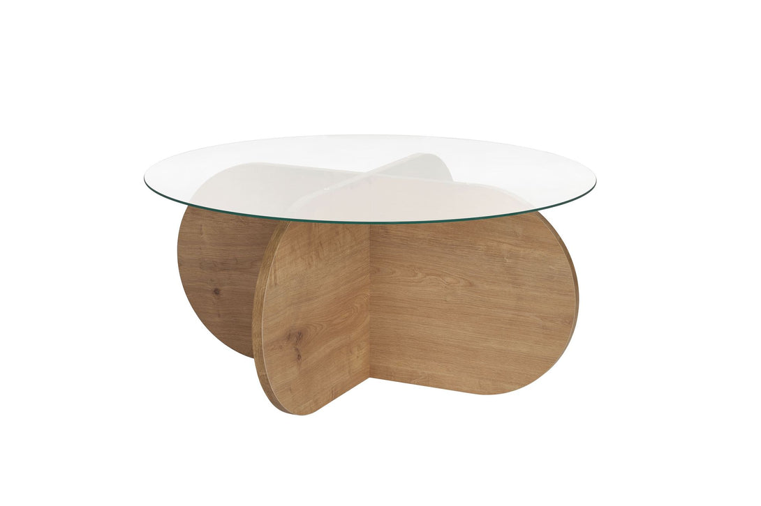 Dohányzóasztal Aeris - Sapphire Oak, Transparent-VASBÚTOR