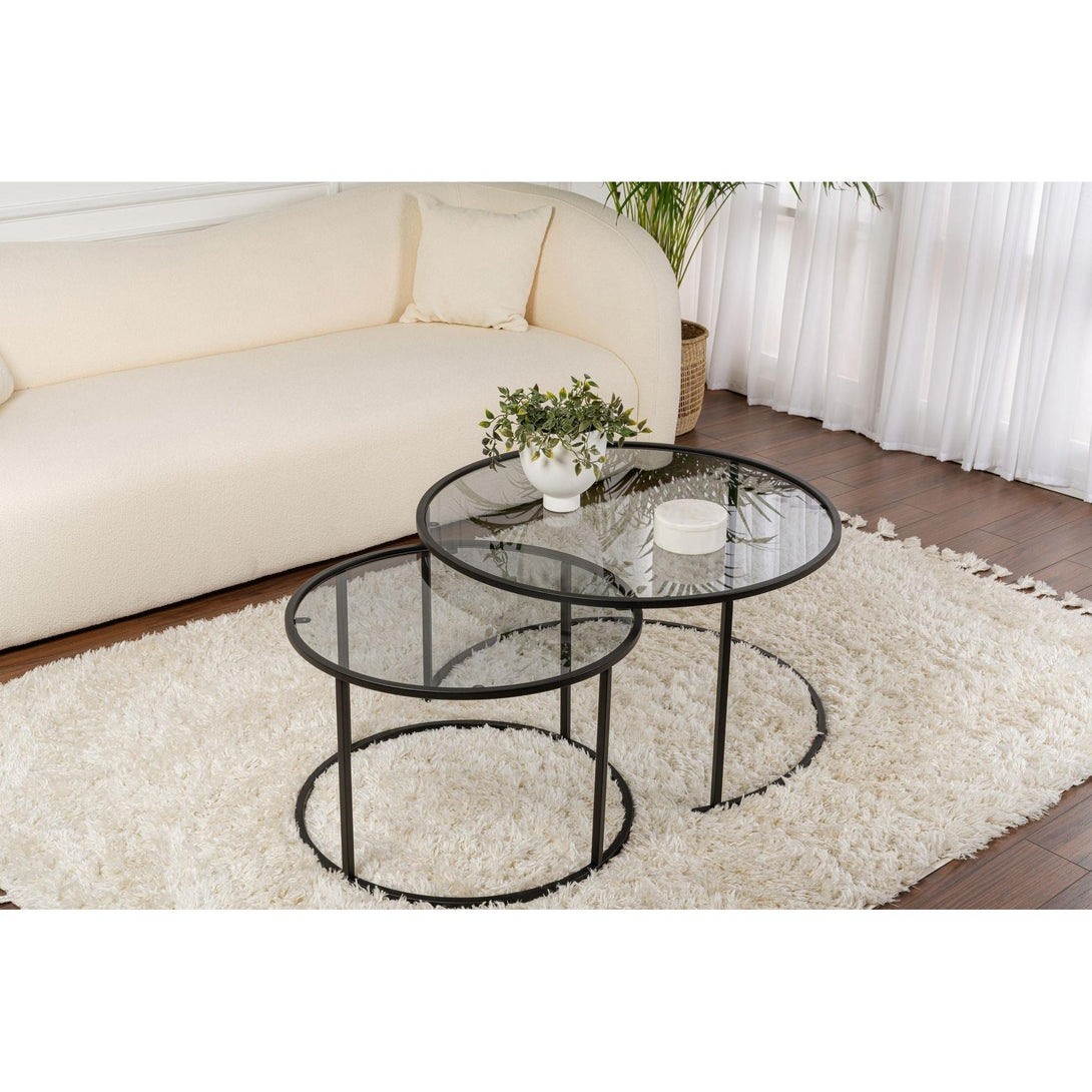 Dohányzóasztal Aurum - 80, 60 - Fekete, Grey-VASBÚTOR