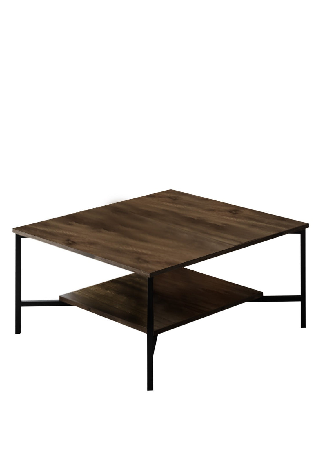 Dohányzóasztal Black Line - Walnut, Black-VASBÚTOR