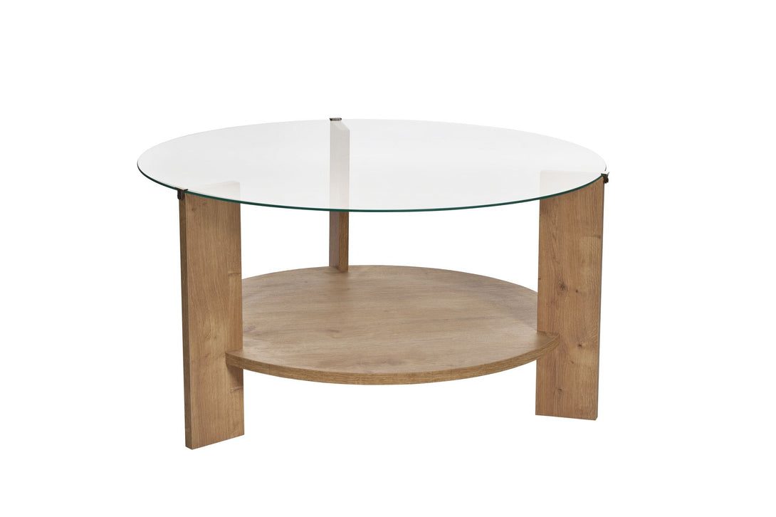 Dohányzóasztal Clara - Sapphire Oak, Transparent-VASBÚTOR
