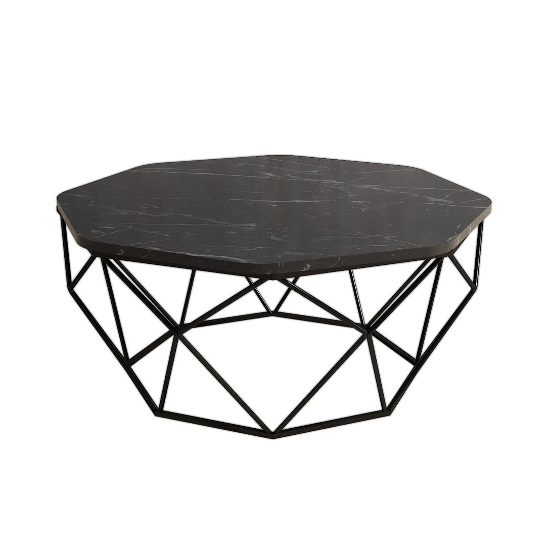 Dohányzóasztal Diamond - Black Marble-VASBÚTOR