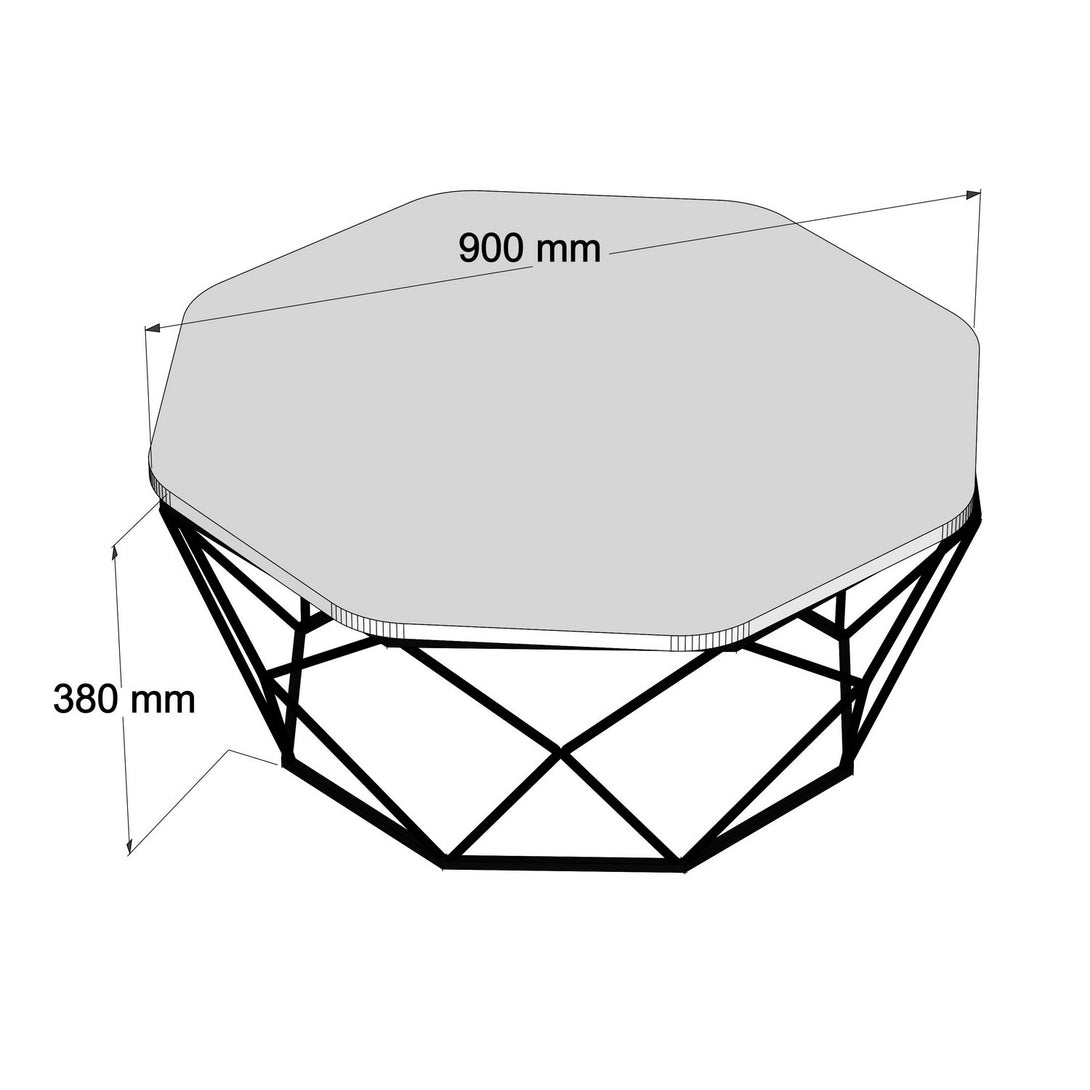 Dohányzóasztal Diamond - Walnut-VASBÚTOR