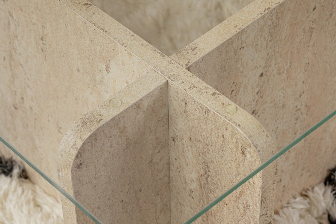 Dohányzóasztal Flavio - Travertine-VASBÚTOR