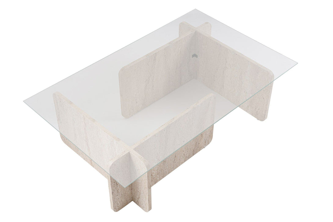 Dohányzóasztal Flavio - Travertine-VASBÚTOR