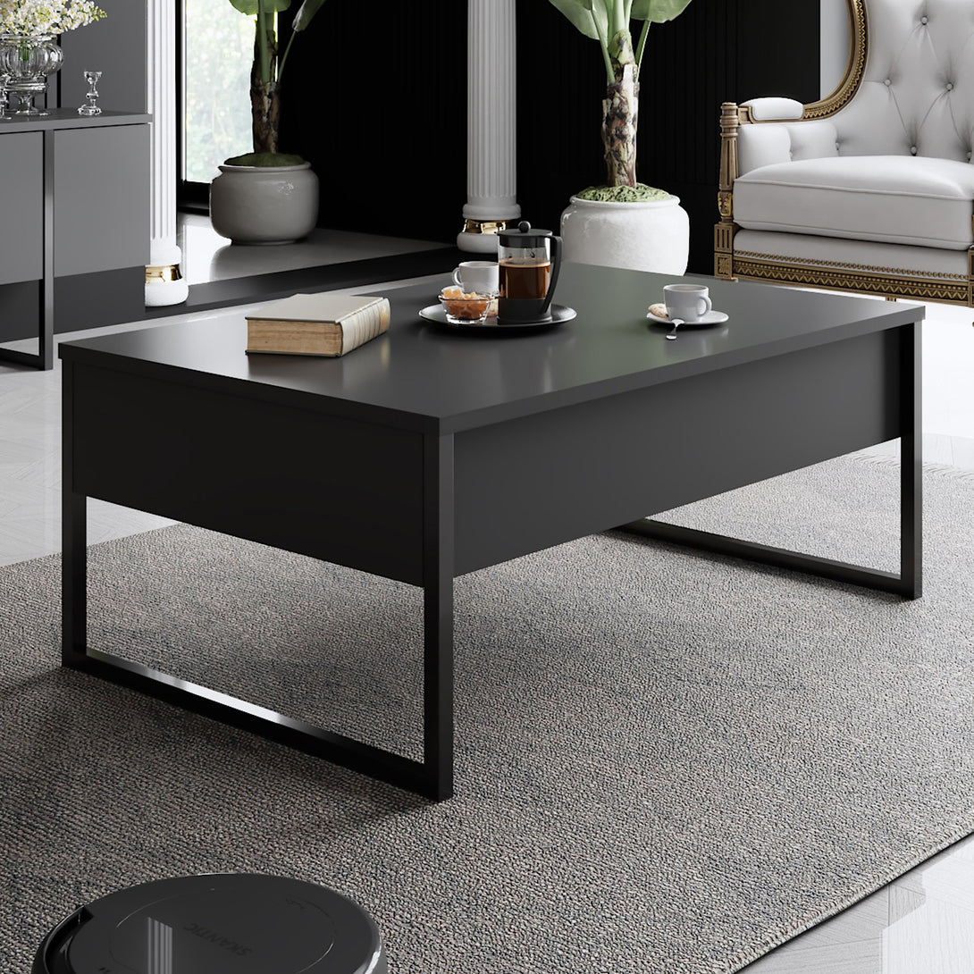 Dohányzóasztal Luxe - Anthracite, Black-VASBÚTOR