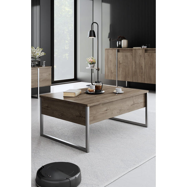 Dohányzóasztal Luxe - Walnut, Silver-VASBÚTOR