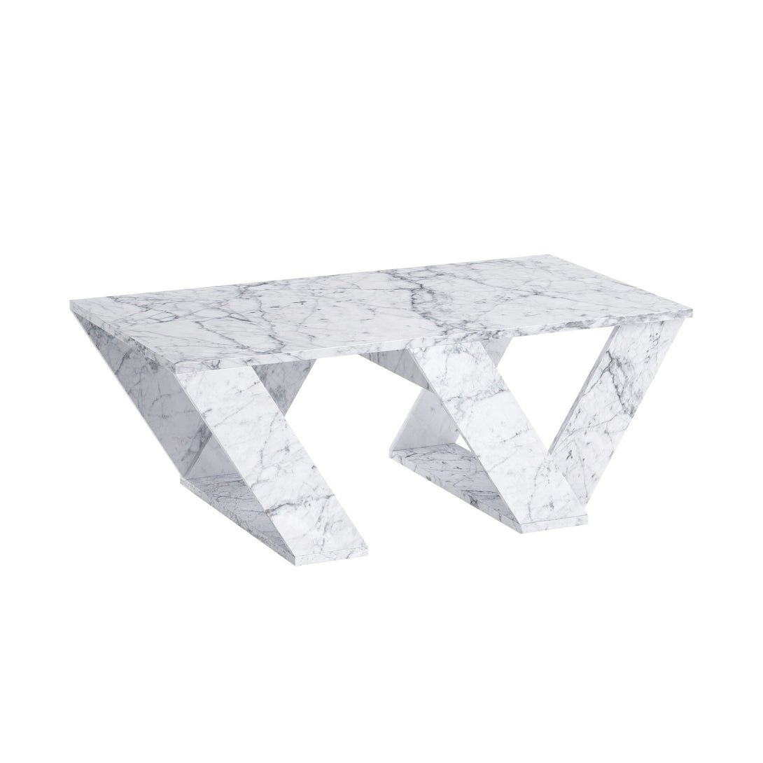 Dohányzóasztal Pipra - Carrara Marble-VASBÚTOR