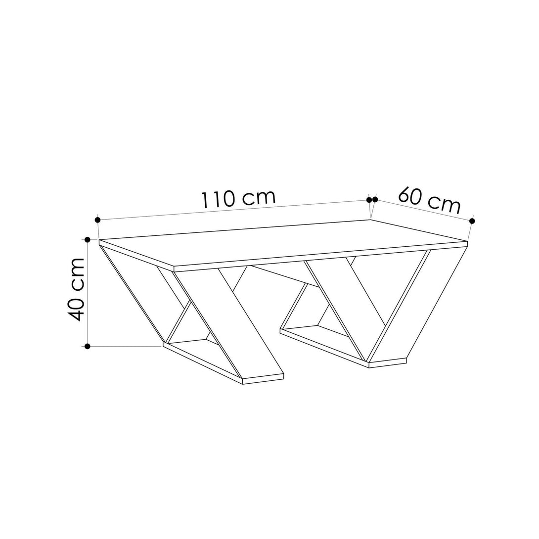 Dohányzóasztal Pipra - Carrara Marble-VASBÚTOR