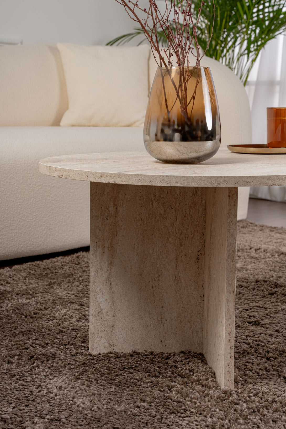 Dohányzóasztal Sable - Travertine-VASBÚTOR