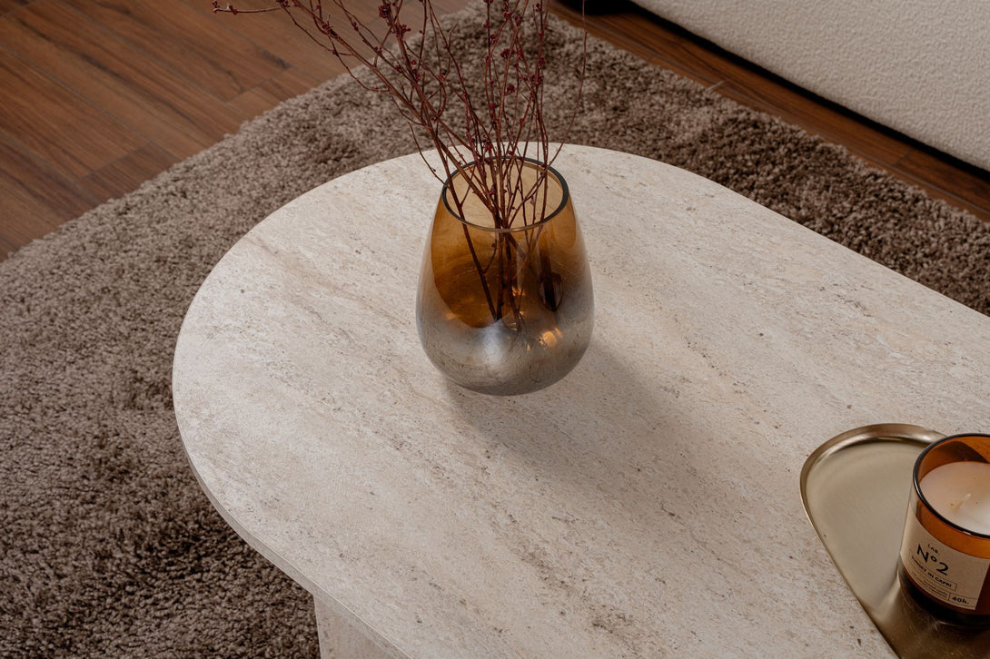Dohányzóasztal Sable - Travertine-VASBÚTOR