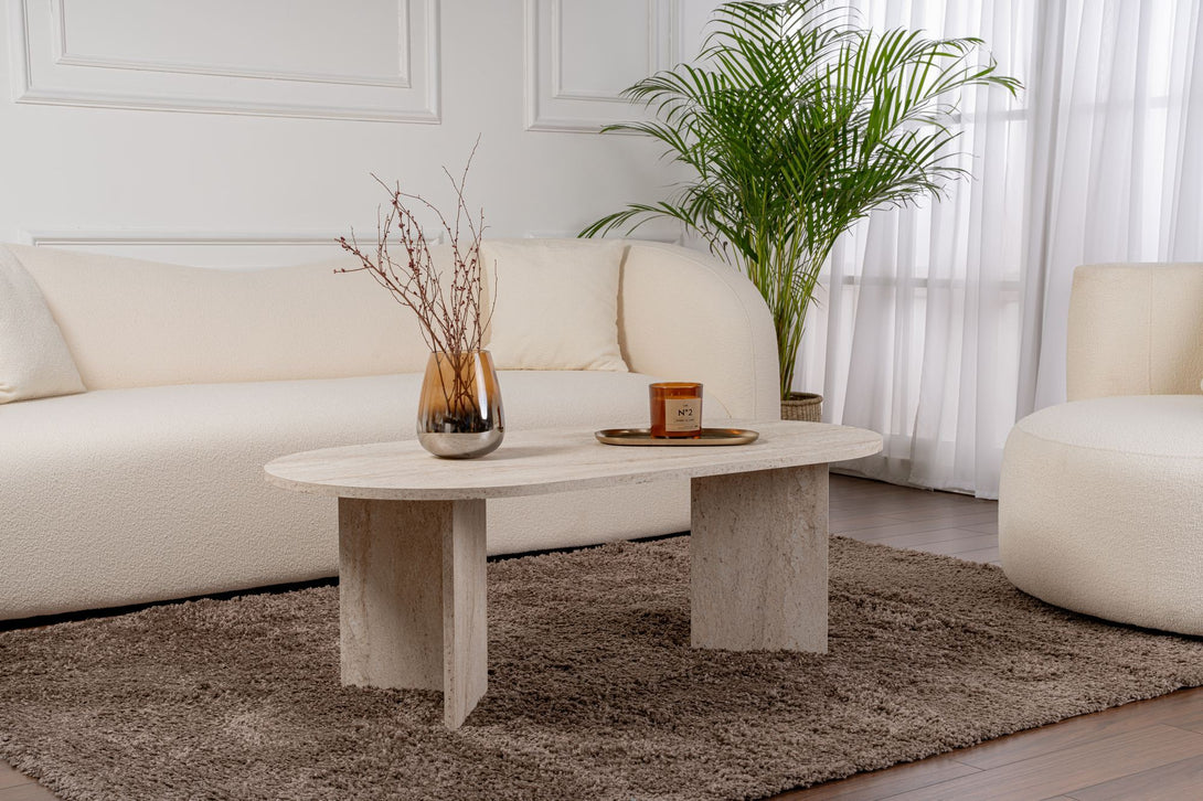 Dohányzóasztal Sable - Travertine-VASBÚTOR