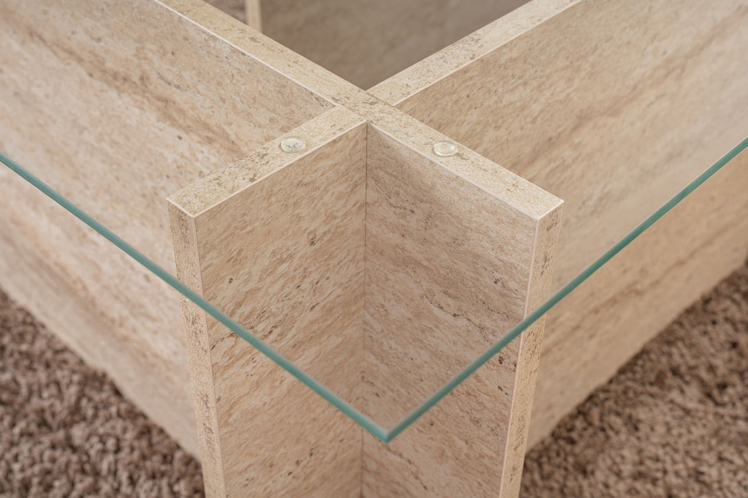 Dohányzóasztal Vetrino - Travertine-VASBÚTOR