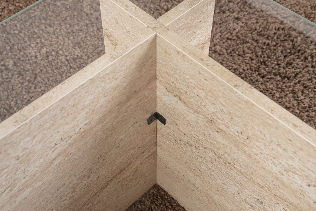 Dohányzóasztal Vetrino - Travertine-VASBÚTOR