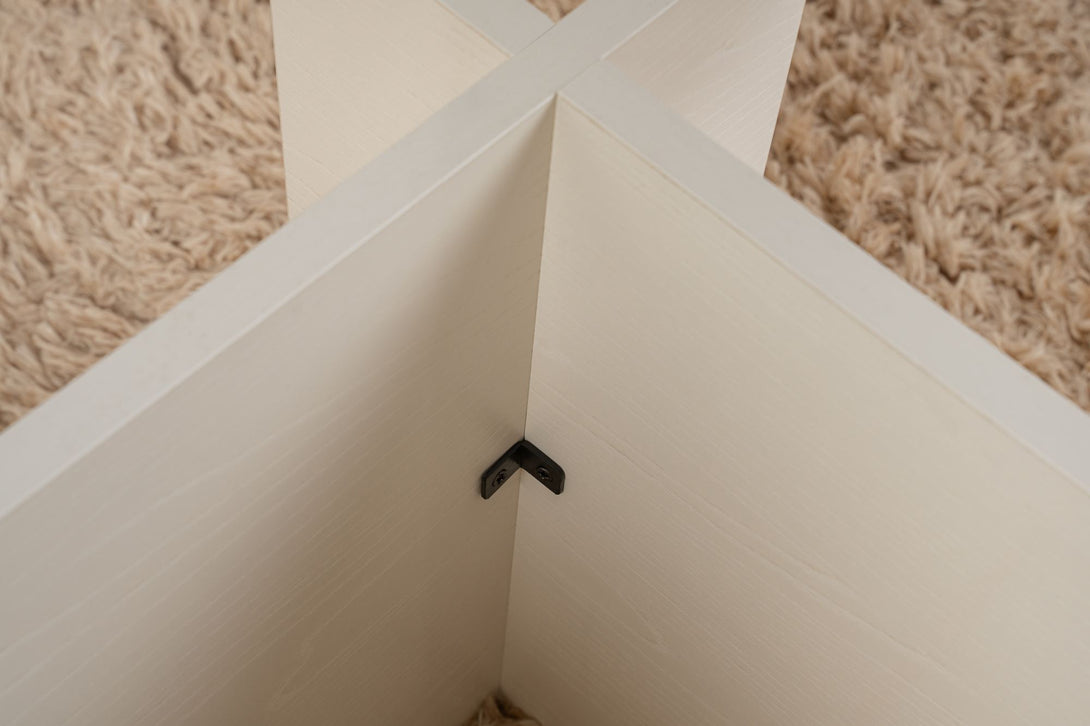 Dohányzóasztal Vetrino - Wooden Fehér-VASBÚTOR