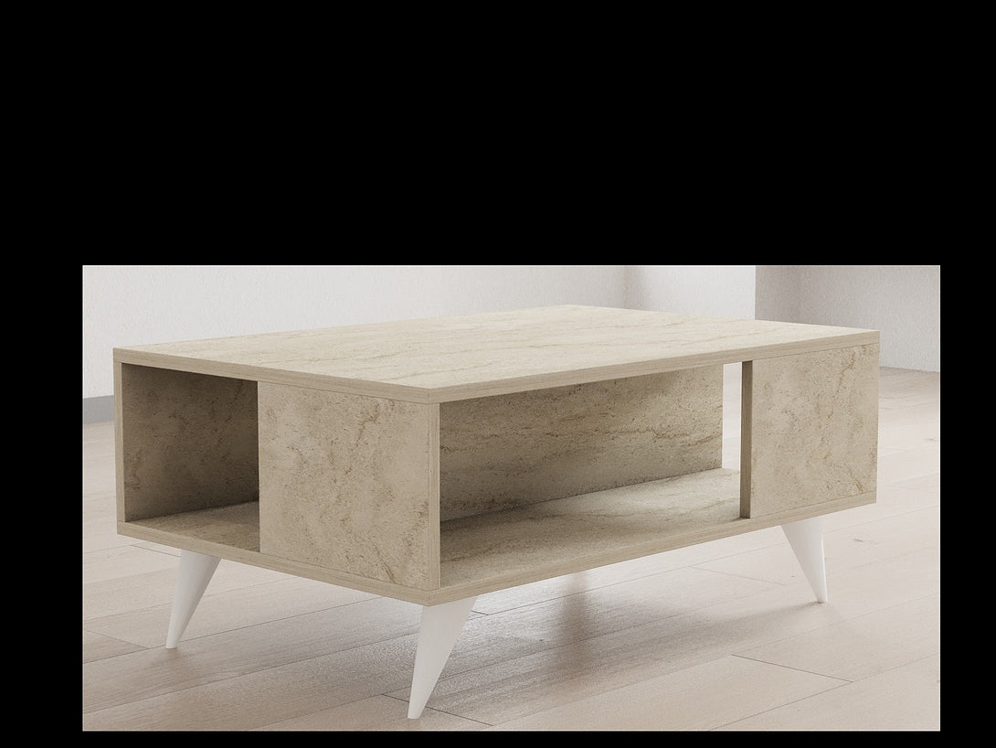 Dohányzóasztal Yuka - Travertine-VASBÚTOR